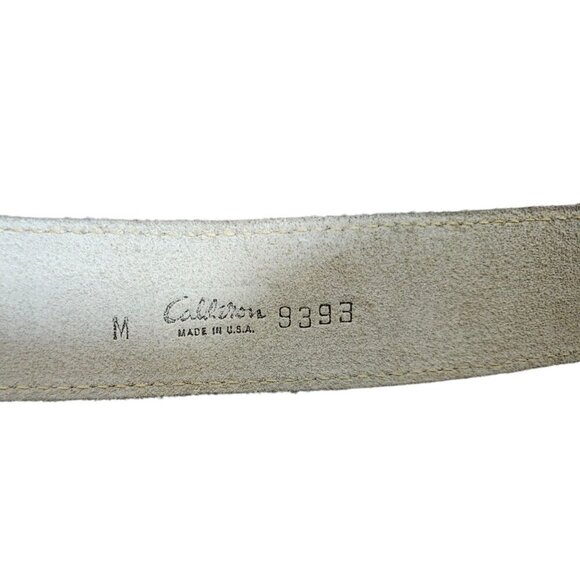 Calleron Adjustable Belt Women\'s Gold Leather Size M